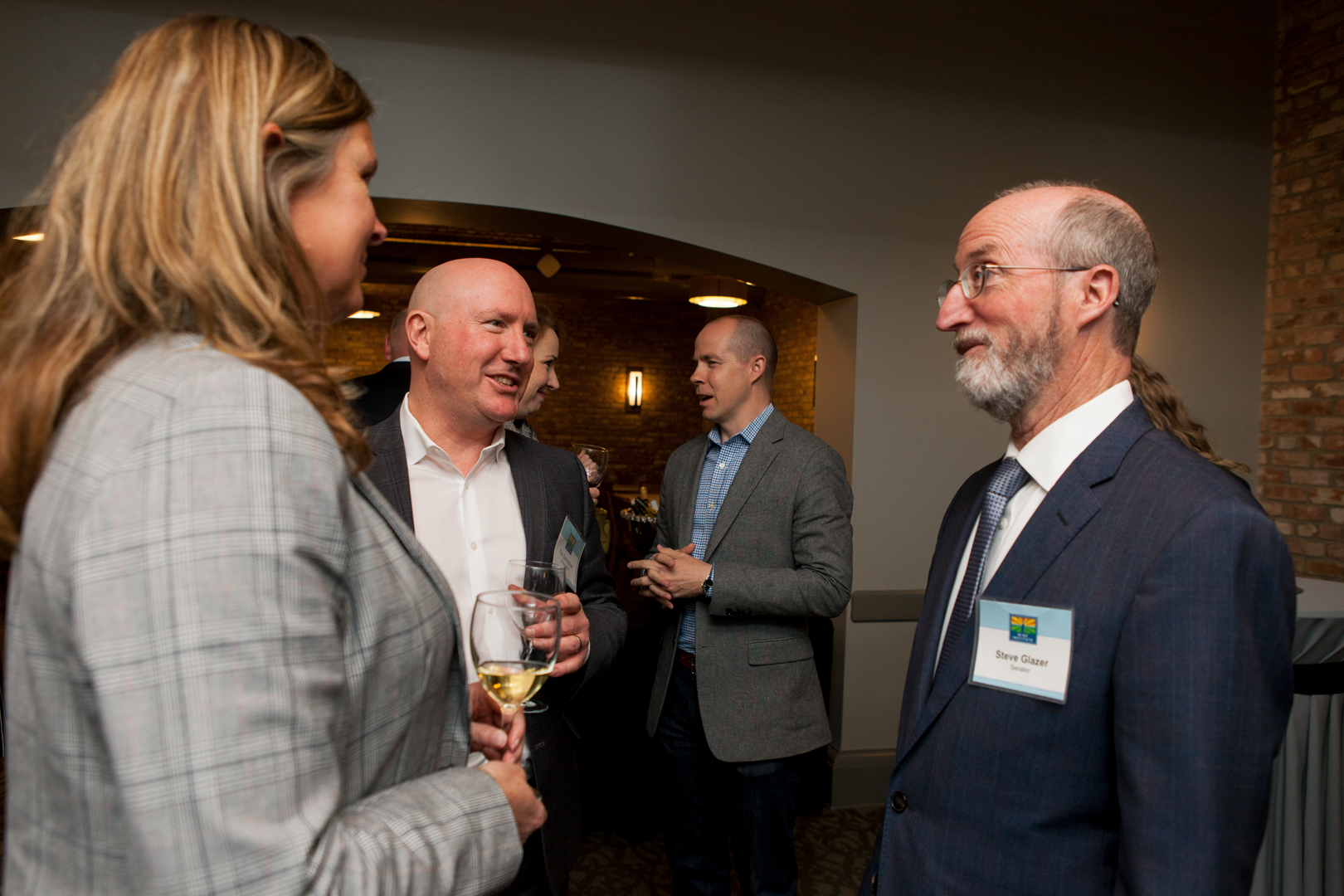 L-R: Alison Laslett (Santa Barbara Co. Vintners Association), Tim Schmelzer (Wine Institute Vice President of California State Relations), Senator Steve Glazer