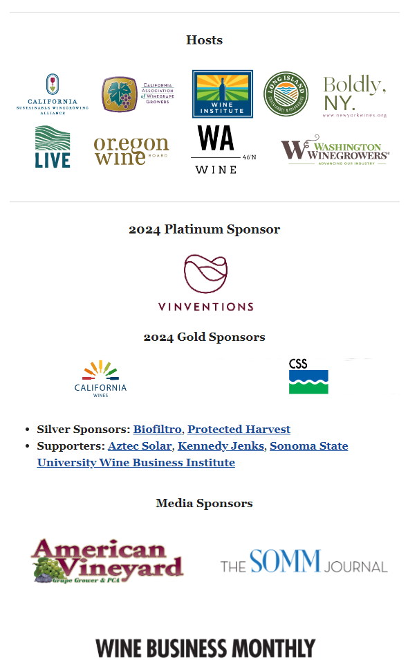 U.S. Sustainable Winegrowing Summit Sponsors